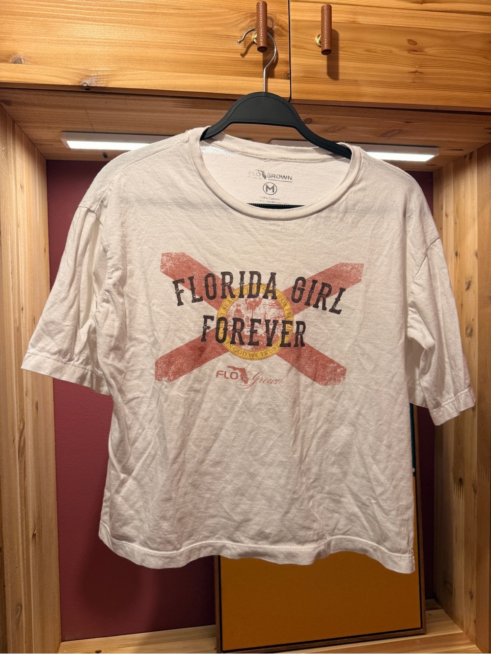 "Florida Girl Forever" White Graphic Tee - Women's M